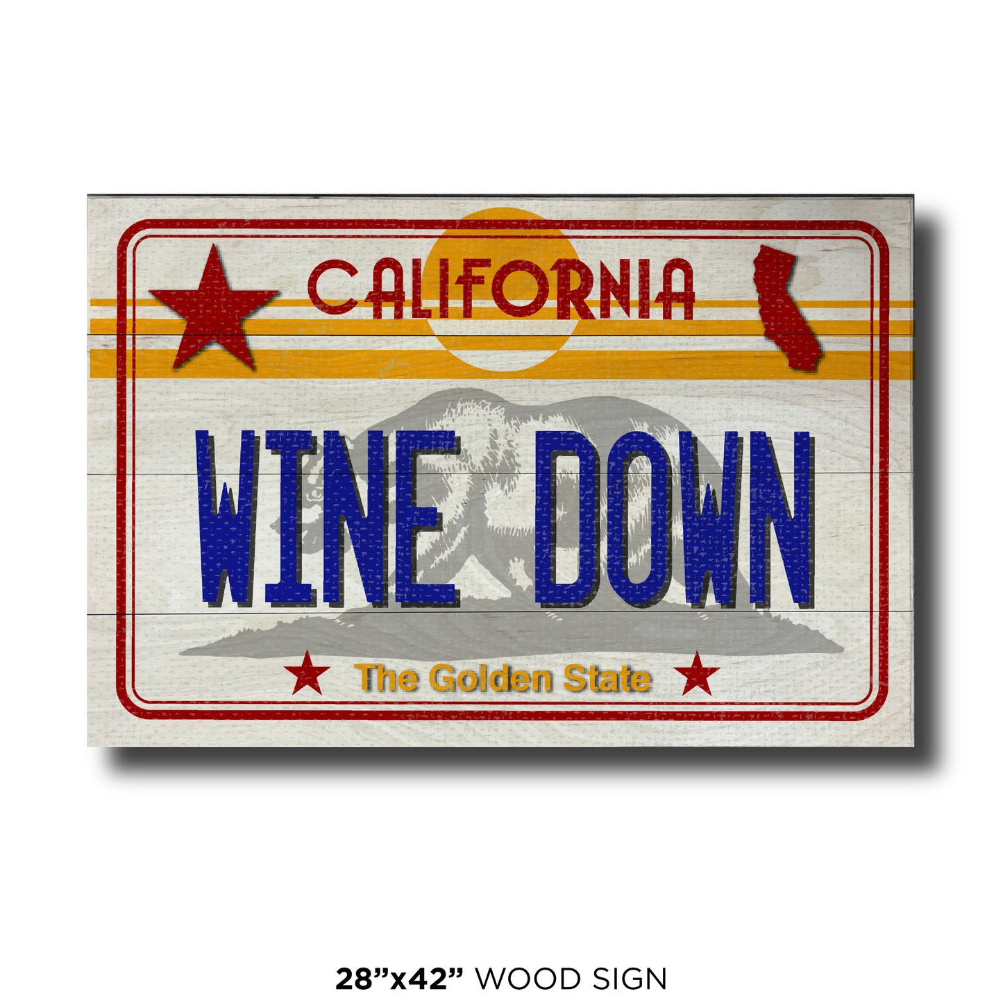 CA License Plate - Wine Down