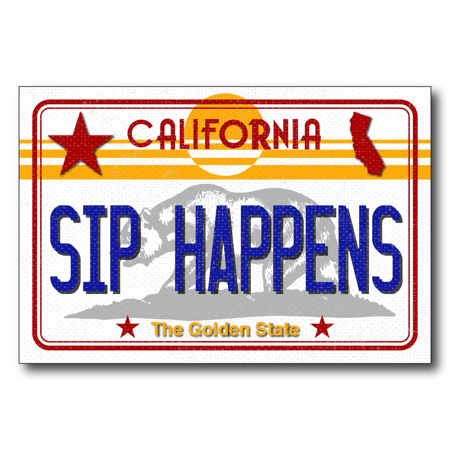 CA License Plate - Sip Happens
