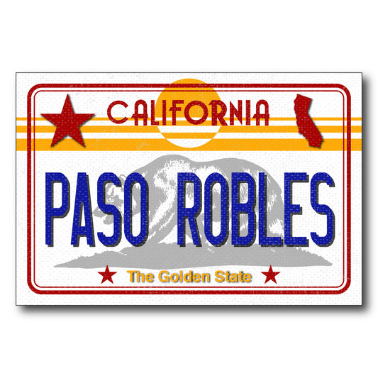 CA License Plate - Paso Robles