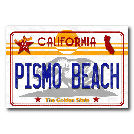 Pismo Beach CA License Plate