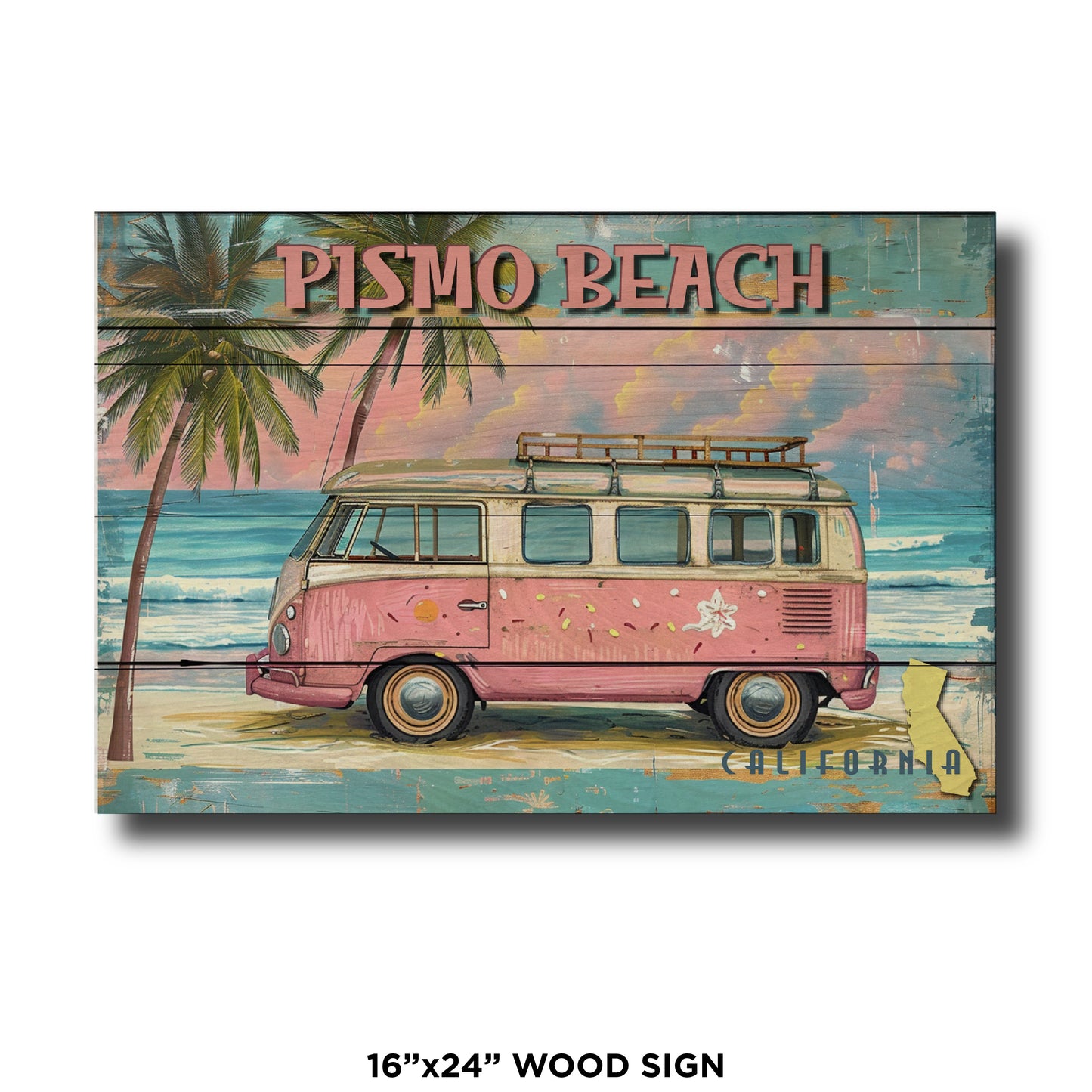 Pismo Beach Pink Van