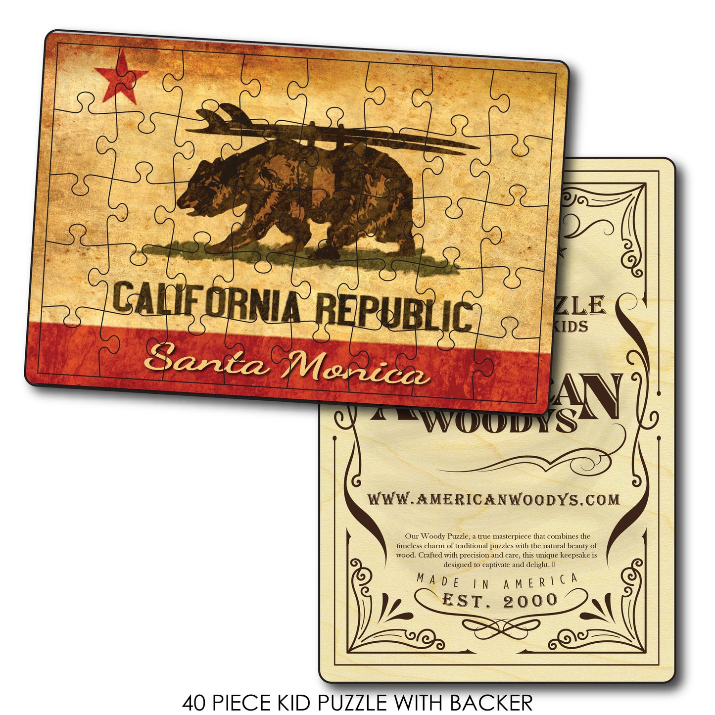 CA Republic Surf Bear Santa Monica