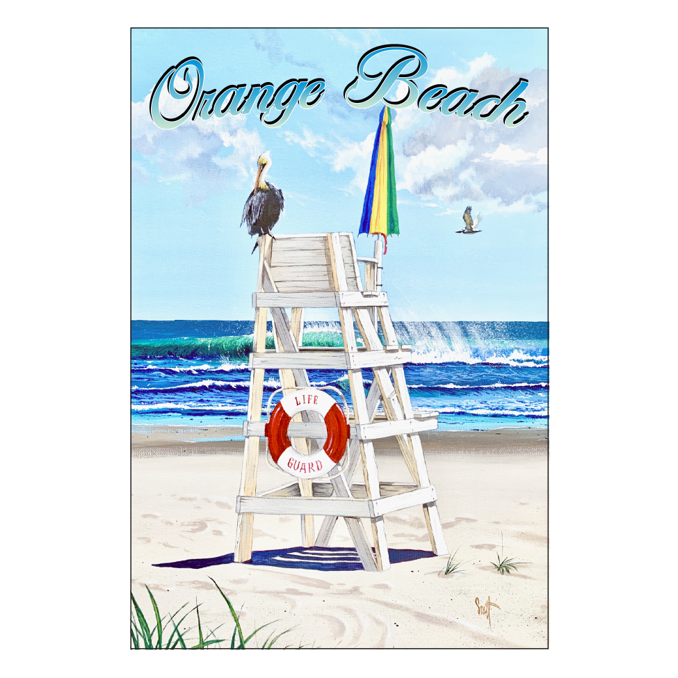 Orange Beach Pelican Perch